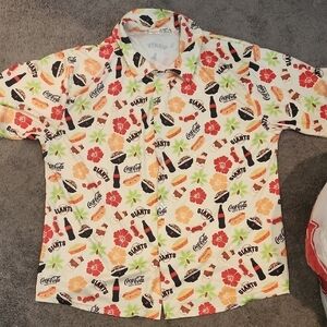 SF Giants Colorful Giants and Coca-Cola Themed Shirt
